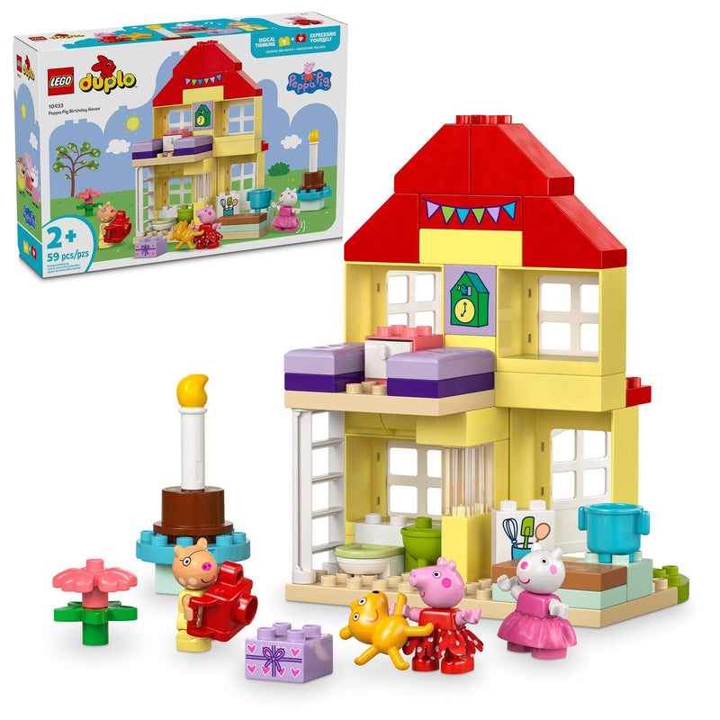 DUPLO Peppa Pig Birthday House Preschool Building Toy Set, 59-pc S9B9