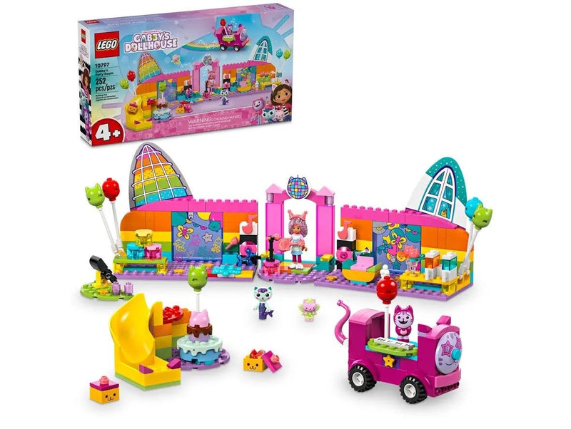 Gabby’s Dollhouse Gabby’s Party Room Playset with Pink Car - 10797, 252-pcs, Ages 4+ B4B8