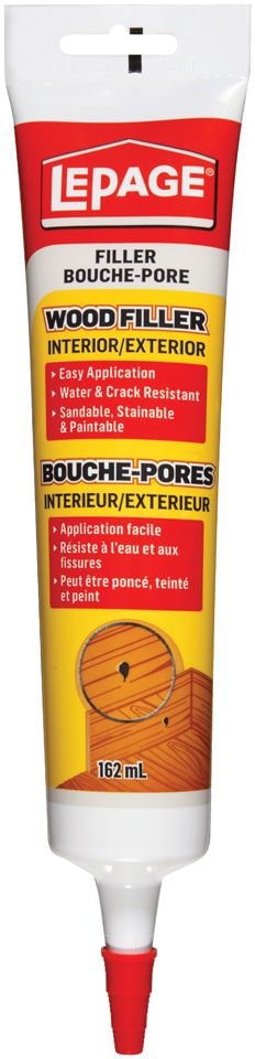 Interior/Exterior Wood Filler, Repairs Cracks & Holes, Water-Resistant, 162-mL D3Y0