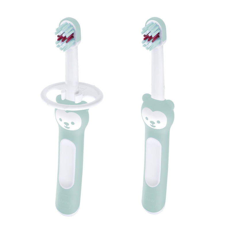 Baby Toothbrush with Safety Shield, Mint Green, 2-pk I7P6