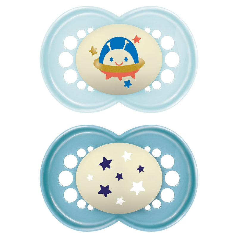 Matte Non-Deco Pacifier, 6-16 Months, Boy, 2-pk S7S7