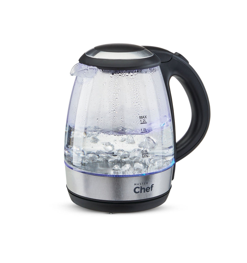 Cordless Electric Kettle with Auto Shut Off & Blue Light, Glass, 1.2L C7Z4