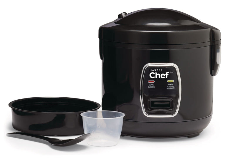 Deluxe Non-Stick Rice Cooker & Steamer, Black, 10 Cups H5T3