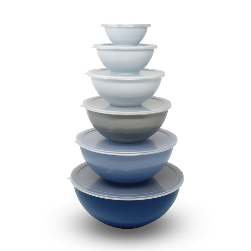 Mixing Bowl Set with Lids, Blue, 12-pc R7K1