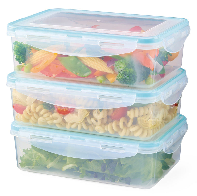 Plastic Food Storage Container Set with Snap Lid, 1-L, 6-pc J1B9
