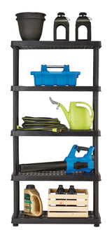Adjustable 5-Shelf Resin/ Plastic Storage Rack/ Shelving Unit, 36 x 14 x 72-in J0W4 - product image 6