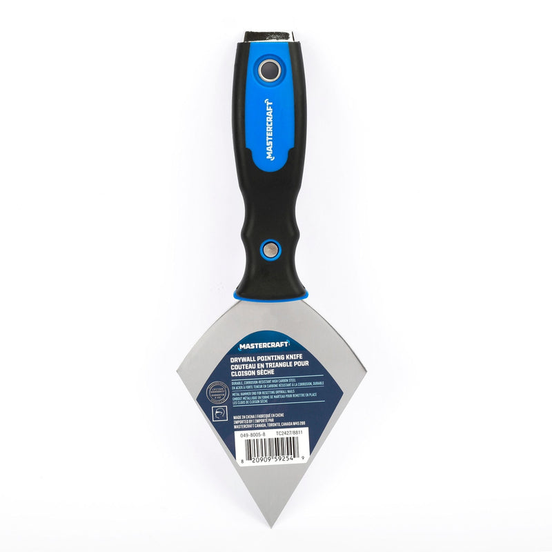 Carbon Steel Drywall Pointing Knife with Soft Grip & Hammer End N6G7