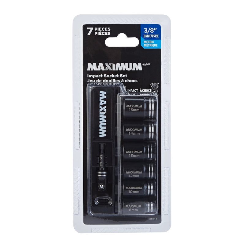 Impact Driver Socket Set, Metric, 7-pc G8F5