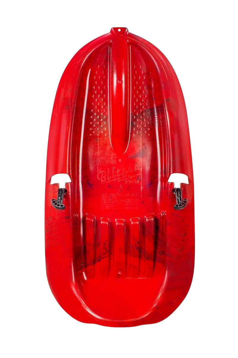 Blitz Kids' 1-Person Plastic Winter Snow Sled/Toboggan with Brakes & Tow Rope V7Q2