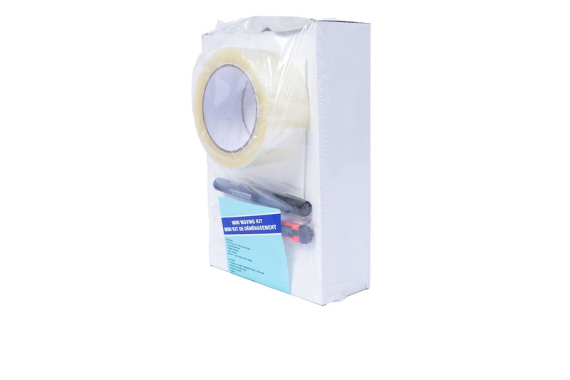 Mini Moving Kit with Box Cutter, Marker, Clear Packing Tape, Tape Gun & Box ID Labels I1B8