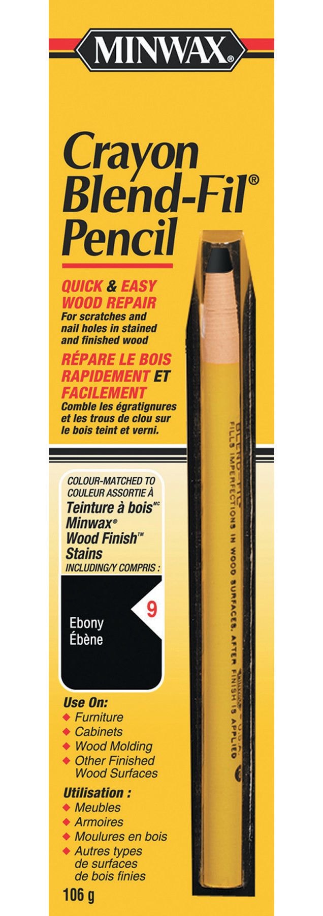 Crayon Blend-Fil Wood Pencil, Ebony M7J4 - product image 1