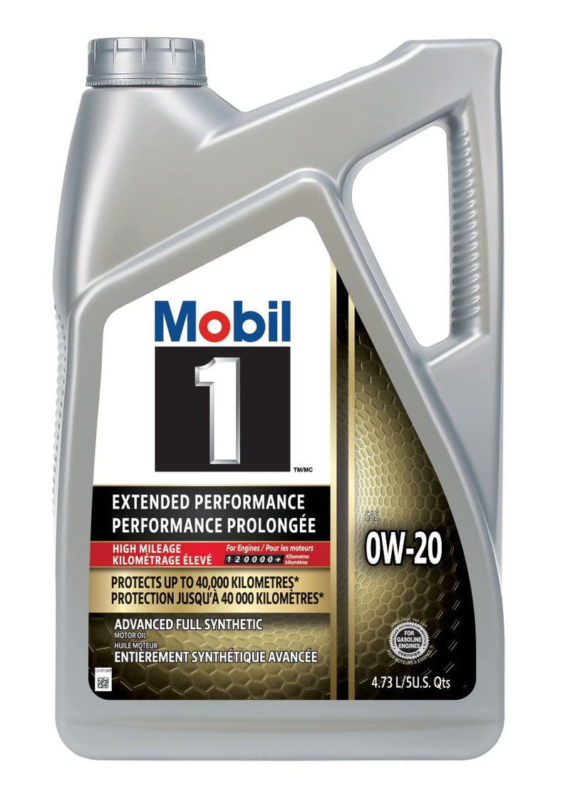 1 Extended Performance High Mileage 0W20 Synthetic Engine/Motor Oil, 4.73-L O1C9