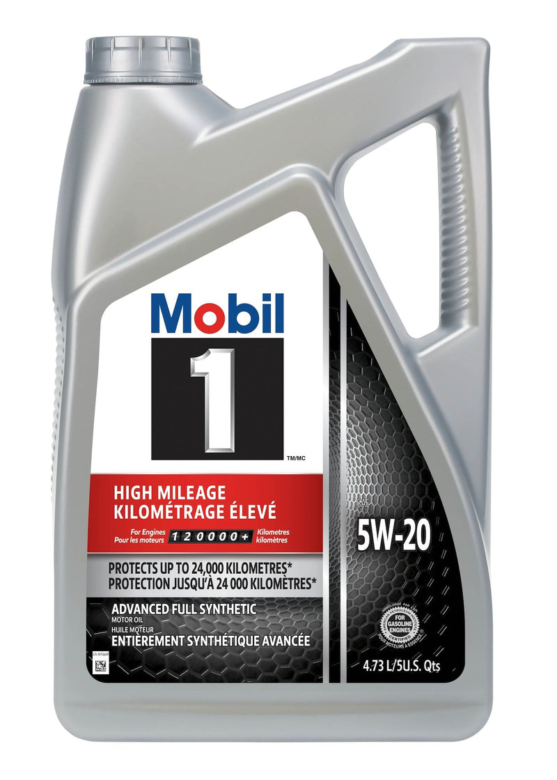 1 High Mileage 5W20 Synthetic Engine/Motor Oil, 4.73-L P4M1