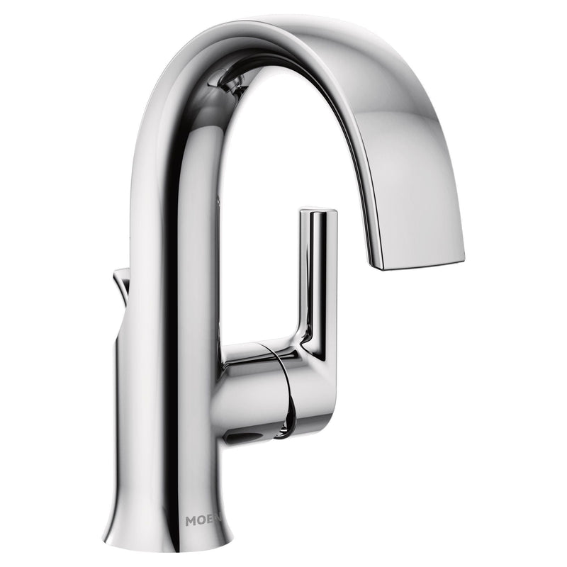 Doux Single Handle High Arc Bathroom Sink Faucet, Chrome T0Z8