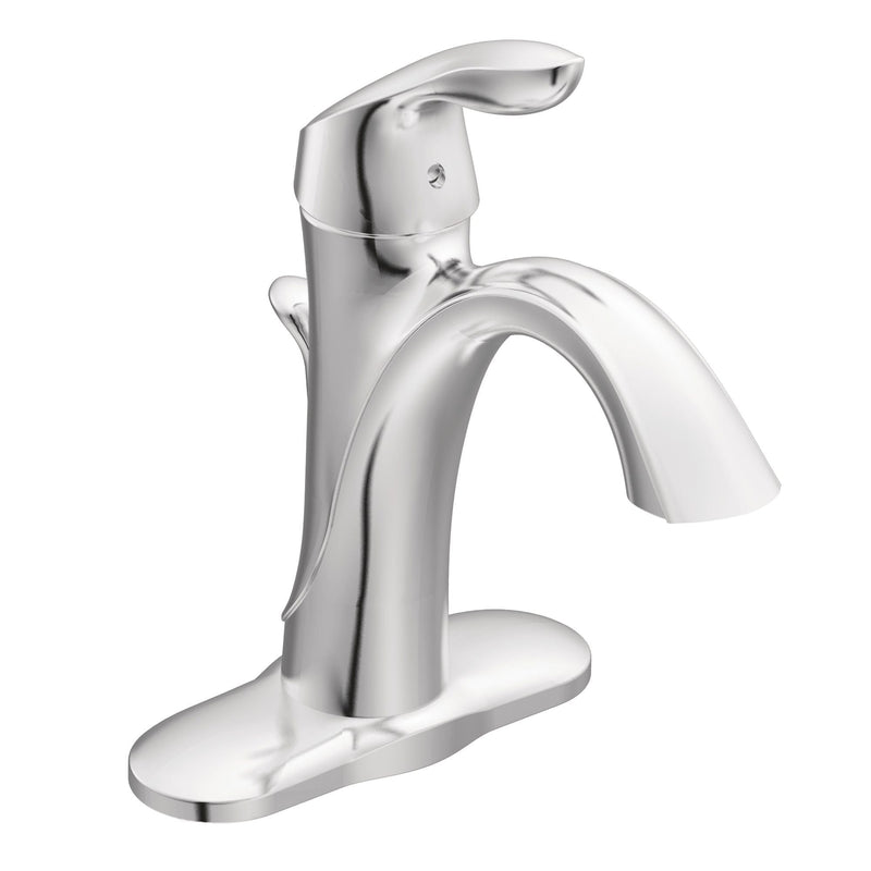 Eva Single Handle High Arc Single Hole Bathroom Sink Faucet, WaterSense Certified, Chrome A9U5