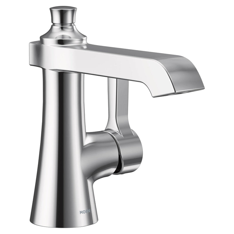 Flara Single Handle Single Hole Bathroom Sink Faucet, Chrome Q1H6