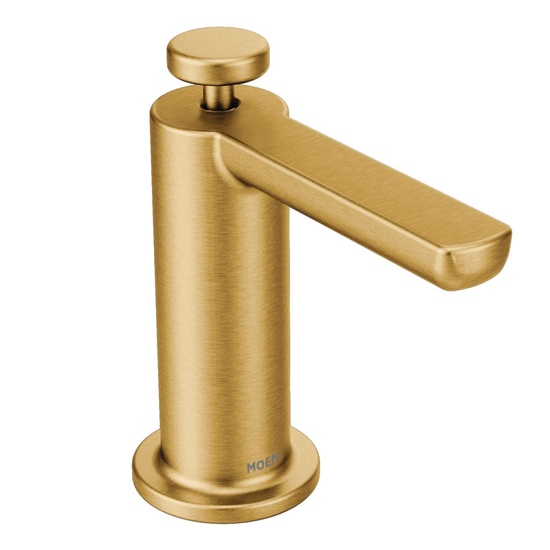Premium Deck Mounted Kitchen Soap Dispenser with Refillable Bottle, Brushed Gold S6C4
