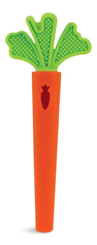 BPA-Free Hollow Silicone Sensory Carrot Teething Tube T6I0