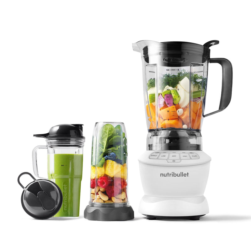 Full Sized & Single Serve Blender Combo, Includes 64-oz Pitcher & Accessories, 1200W D4J3
