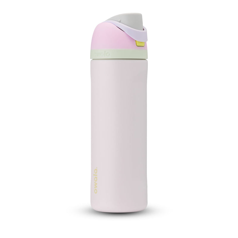 FreeSip Stainless Steel Insulated Portable Reusable Water Bottle, 24-oz, Various Colours, with Built-in Straw B0U4