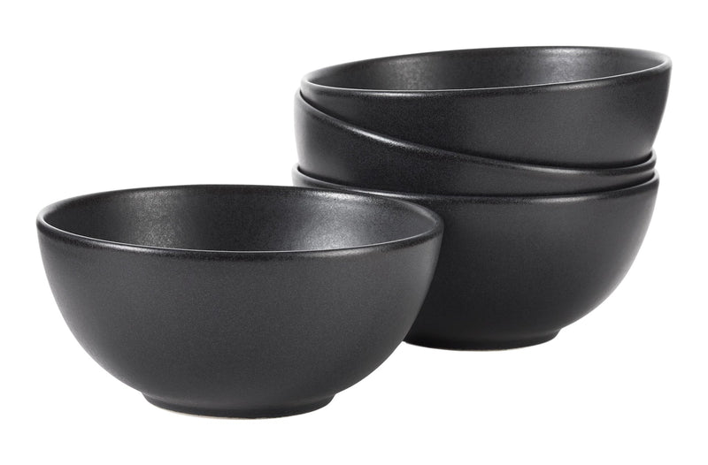 Dorset All-Purpose Stoneware Bowl, Oven Safe, 4-pk, Black Reactive W5W0