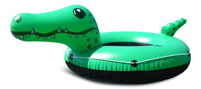 Inflatable Crocodile River/Lake Float Tube, 1-person, Green E0O0