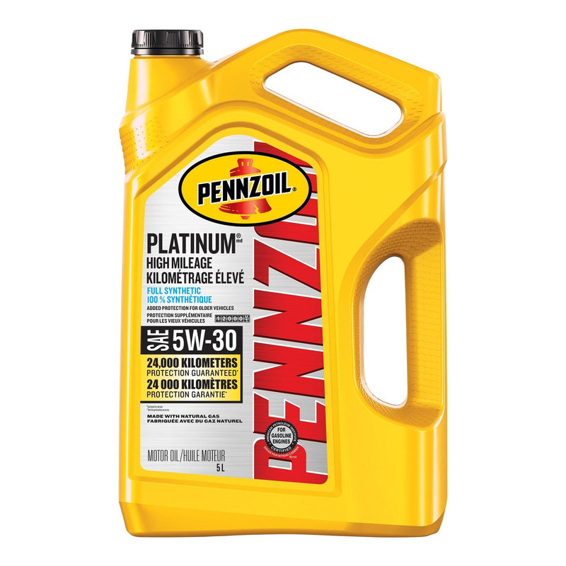 Platinum High Mileage 5W30 Synthetic Engine/Motor Oil, 5-L O9O7