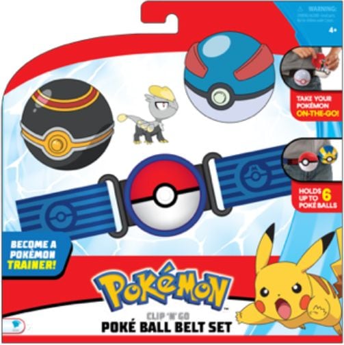 émon Clip 'N' Go é Ball Belt Set With 2-Inch Action Figure & Balls, Assorted, Age 4+ A9H9