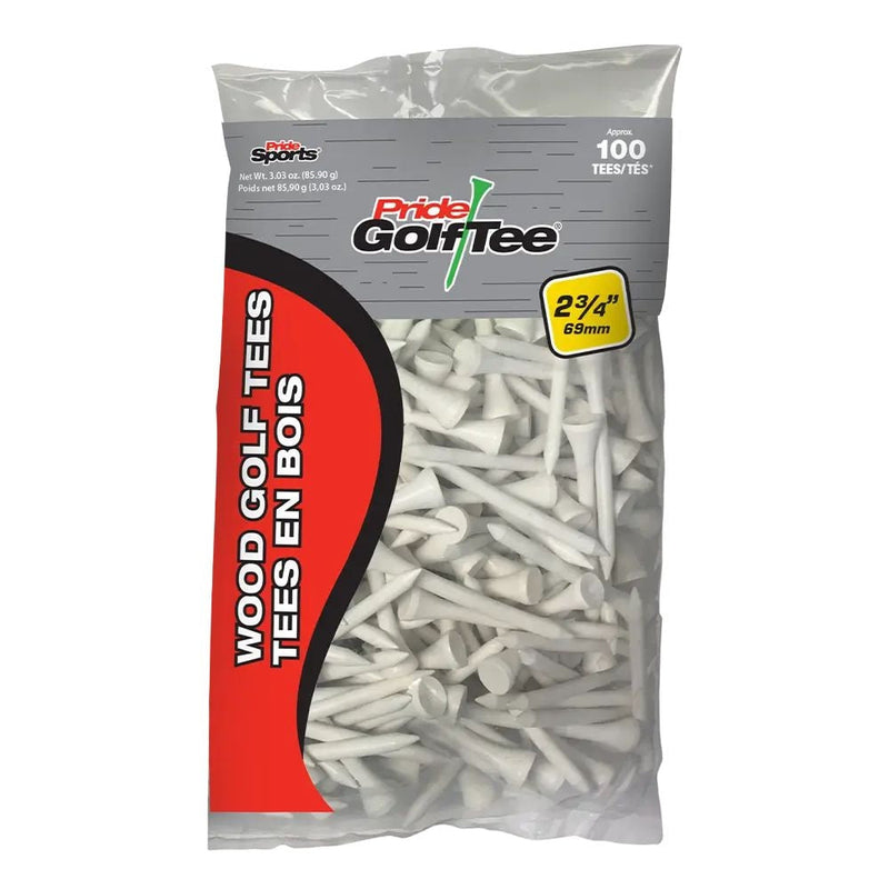 Biodegradable Hardwood Golf Tee, 2-3/4-in, 50-pk, White U1J5