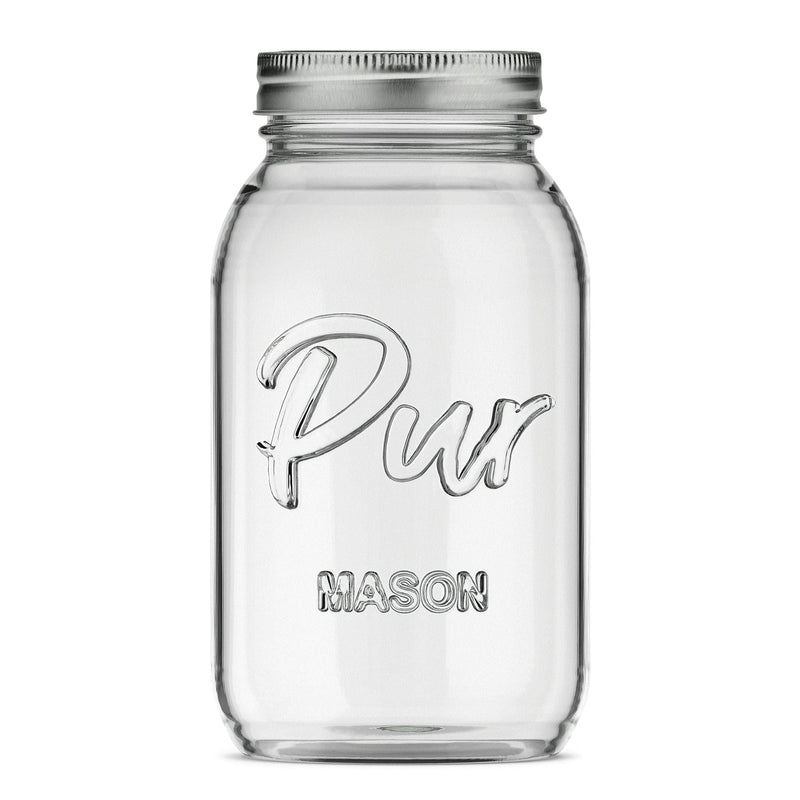 Mason Regular Mouth Canning Glass Jar with Lid & Band, 32-oz/946-mL, 12-pk H3F9