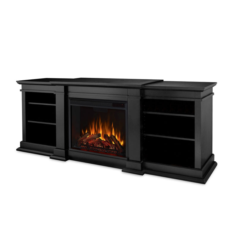 Flame Fresno Media Indoor Electric Fireplace TV Stand, 72-in, 1500W, Black V1D0