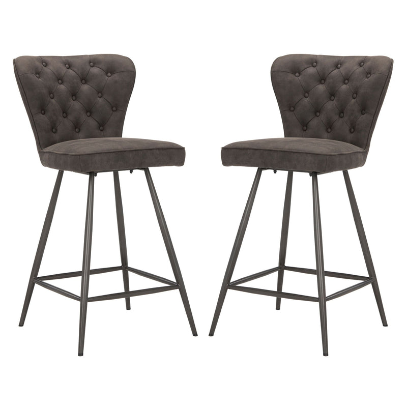 Ashby Counter Stool, Set of 2, Grey H4O6
