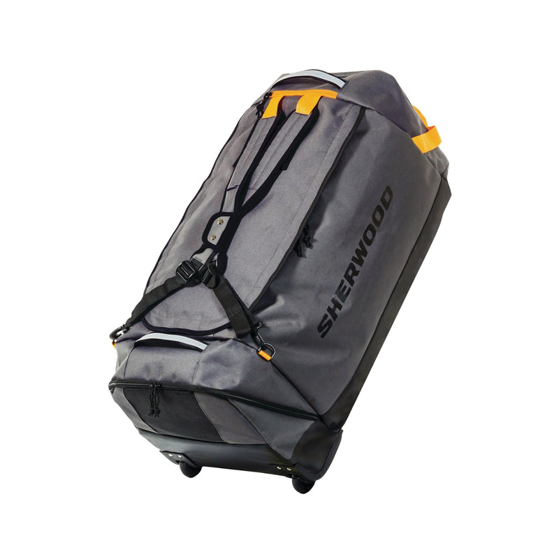 Convertible Hockey Bag with Backpack Straps, Wheeled, Senior, Grey, 34-in Z1Q3