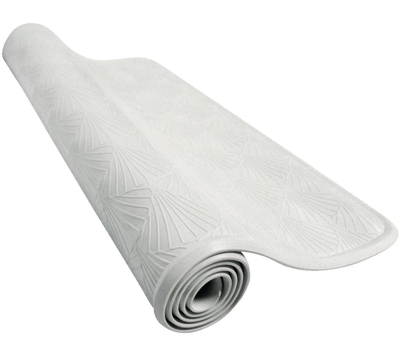 Anti-Slip Rubber Bath Tub Mat, White, 16-in x 27-in I7X8