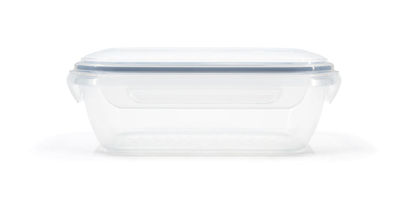 Clear Rectangular Clear Food Storage Container with Leakproof Lid, Nestable, 1.3-L C8A8