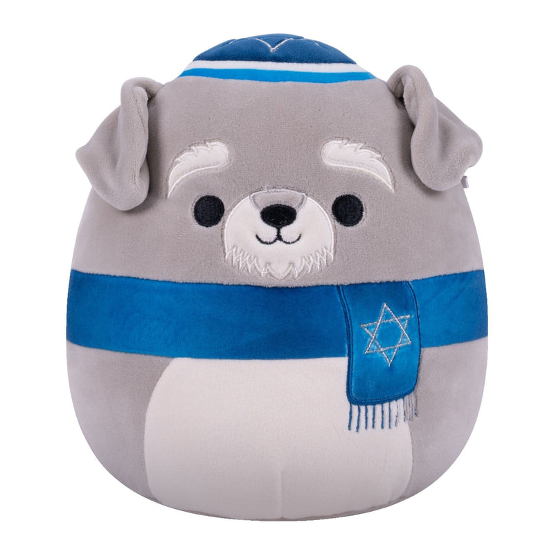 Grey Schnauzer Plush Toy, 8-in, Ages 3+, for Hanukkah A2M3