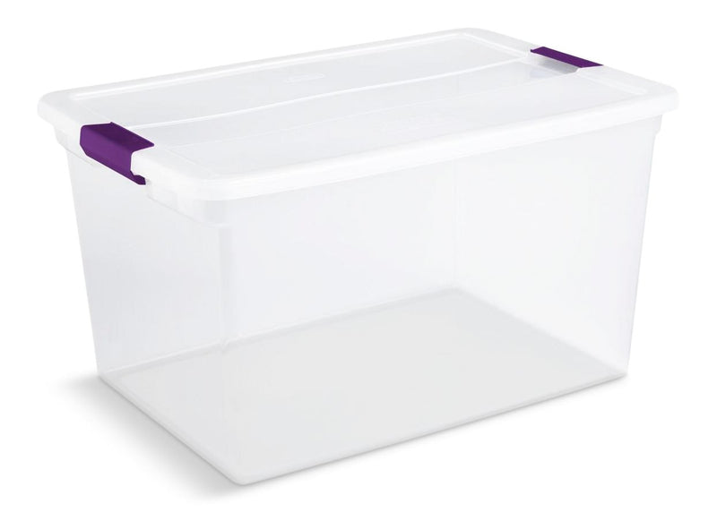 ClearView Storage Box with Latched Lid, 62-L O0I0