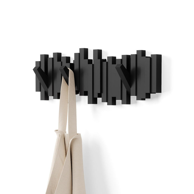 Multi 5 Hook Rack, Black X9T8