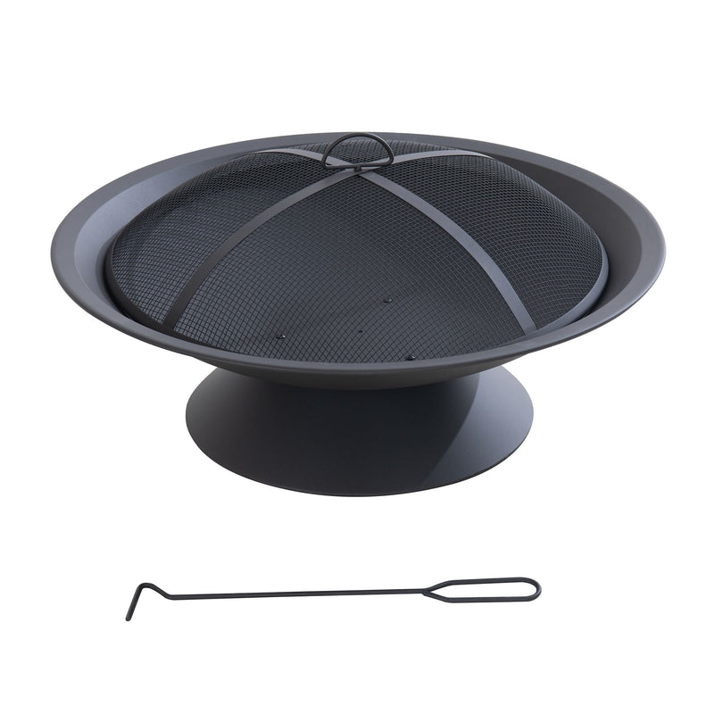 Genesee Round Fire Pit, Black A3C6