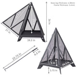 Decor Majestic Pyramid Steel Fire Pit, Black W9T9 - product image 6