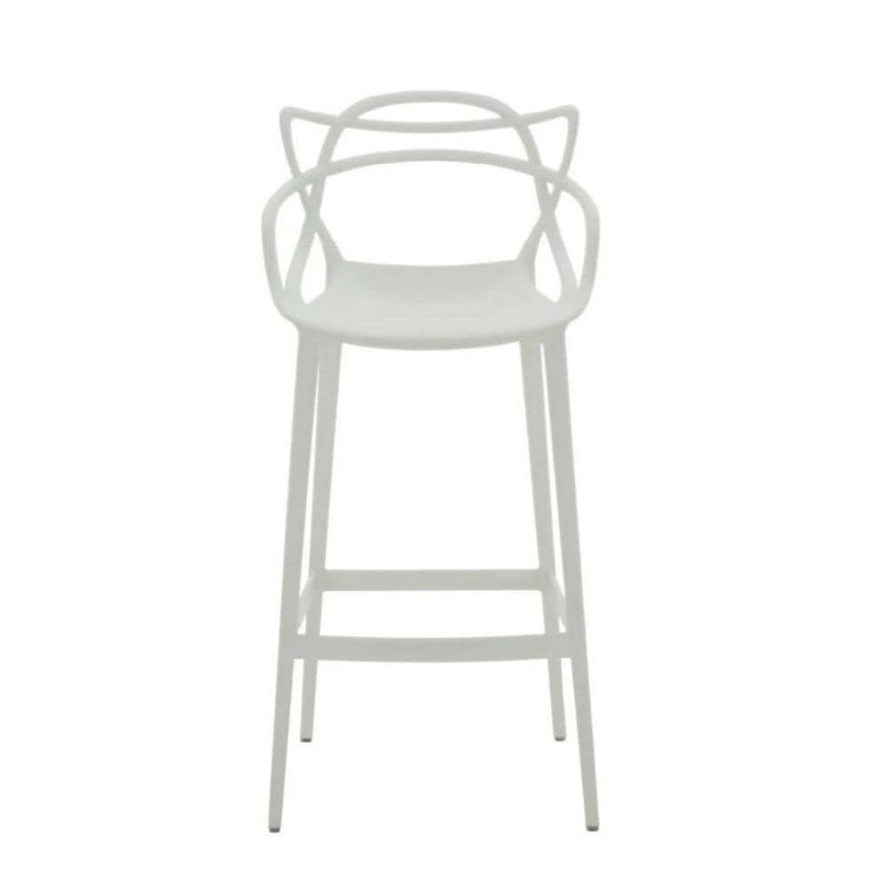 Me Home White Molded Polypropylene Keeper Stool Q7B5