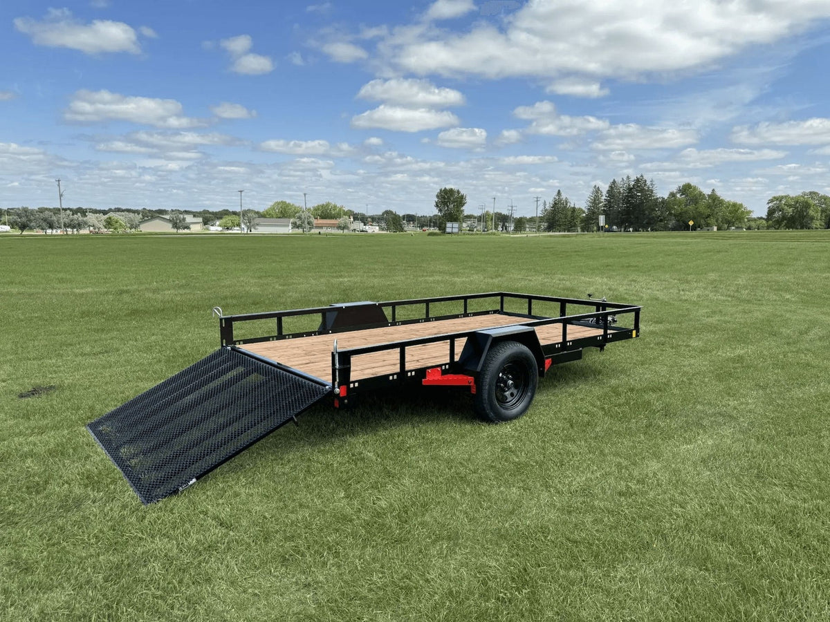 77-in x 12-ft Utility Trailer With Gate, Black K8X1 - product image 5