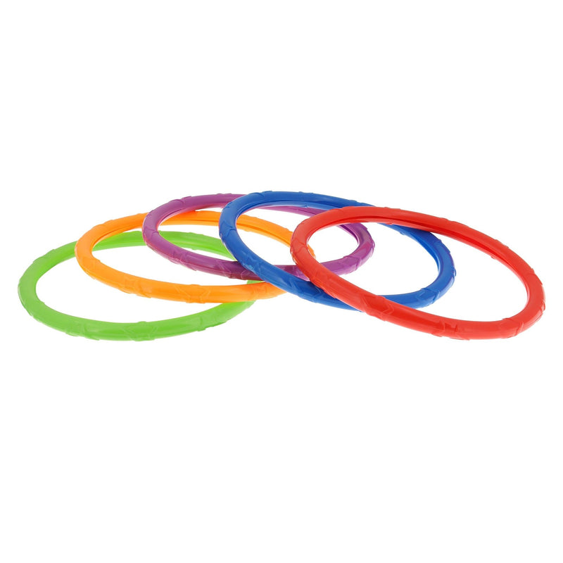 Dive Rings Pool Kids' Collection Game, Multi-Coloured, 5-pk, Ages 5+, for Beach/Pool Fun Activities P6D4