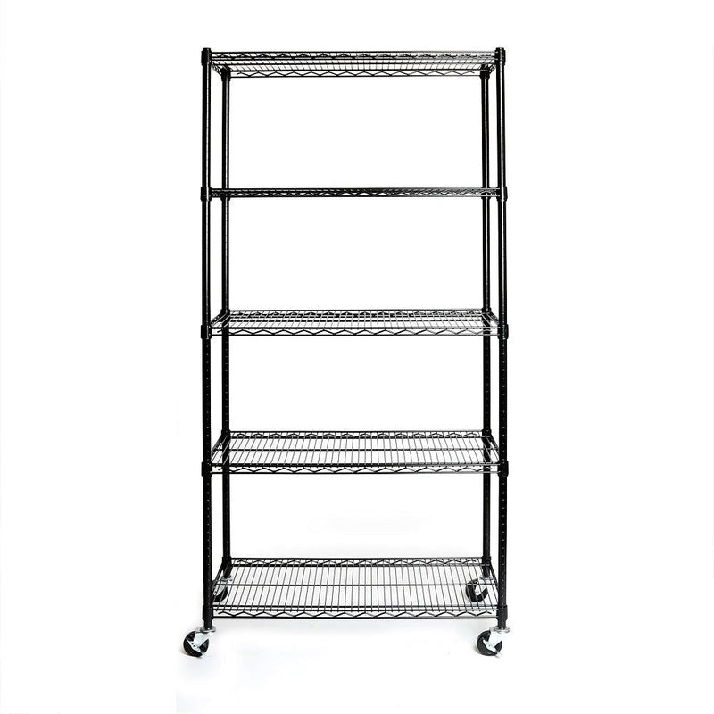 Classics 5-Tier NSF Steel Shelving, 36-in x 18-in x 72-in, Black A9M6