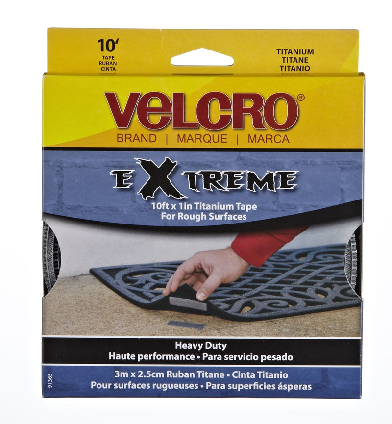 Heavy Duty UV-Resistant Extreme Titanium Strip Tape with Permanent Adhesive, 10-ft x 1in, 1-pk H9W6