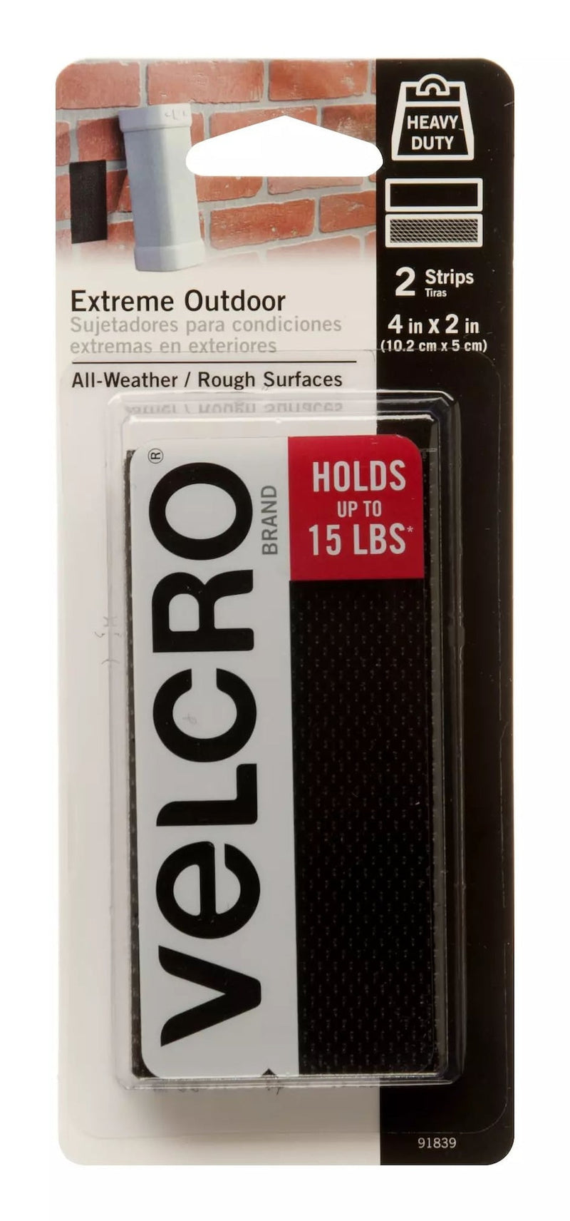 Industrial Strength Extreme Strips, Black, 4-in x 2-in W5X6