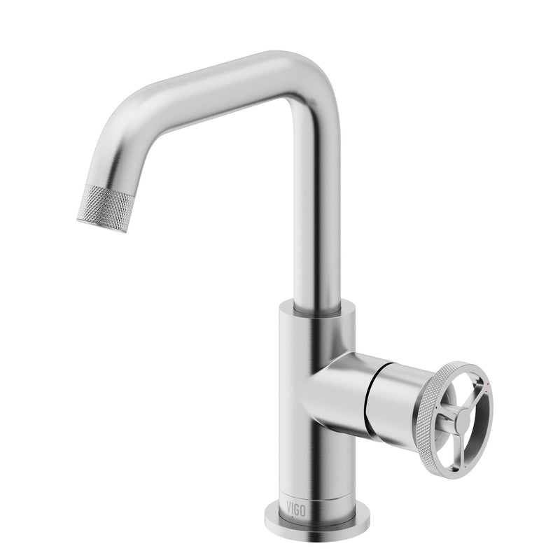 Cass 9-in Single-Hole Bathroom Faucet, Various Finishes B7S4