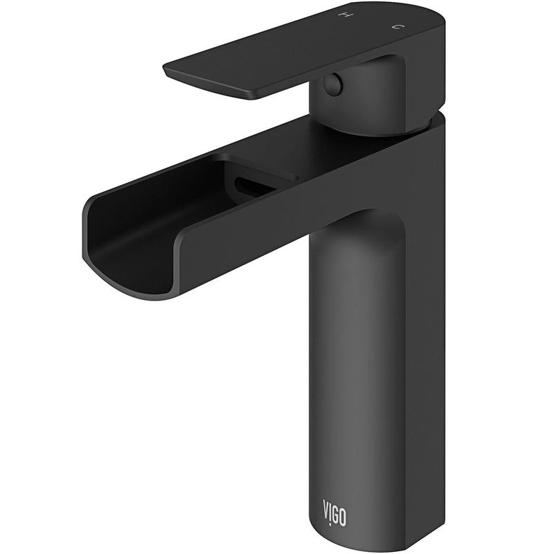 Ileana Single Handle Single Hole Bathroom Sink Faucet, WaterSense Certified, Matte Black F6V7