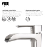 Niko Single Handle Vessel Sink Bathroom Faucet with Deck Plate, Brushed Nickel L9U1 - product image 6